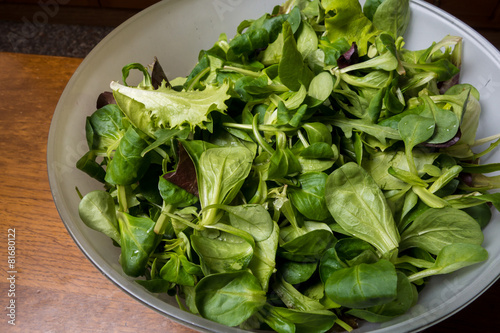 Piatto di insalata verde photo