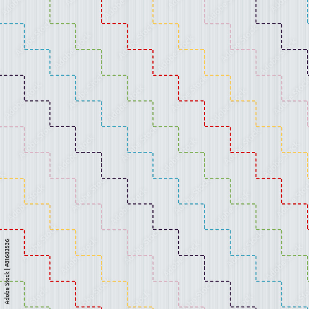 Naklejka premium Traditional Japanese Embroidery Ornament with colorful connected