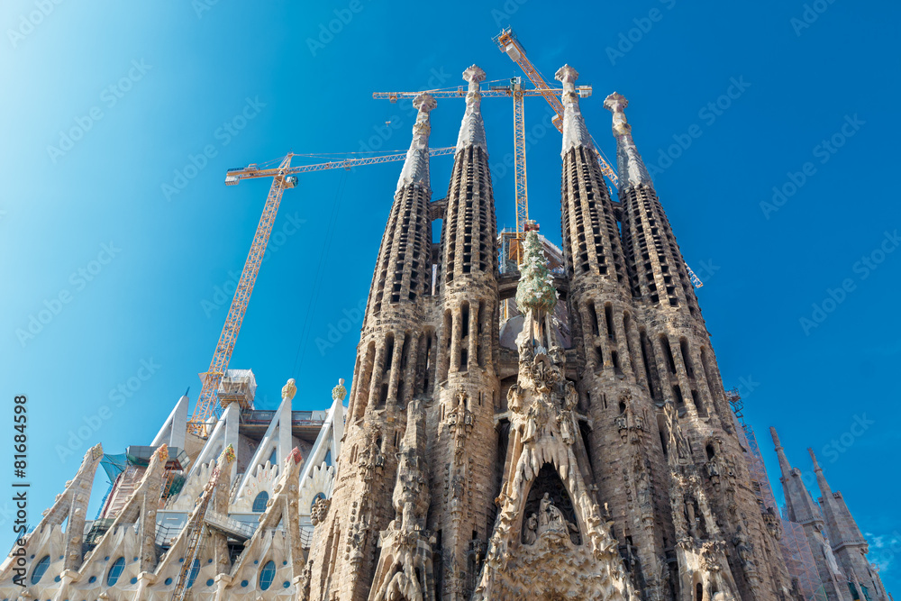 Fototapeta premium Basilica of the Holy Family (Sagrada Familia). Barcelona