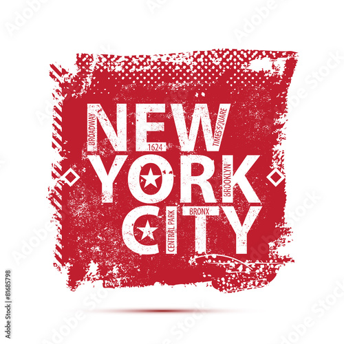 College New York typography, t-shirt