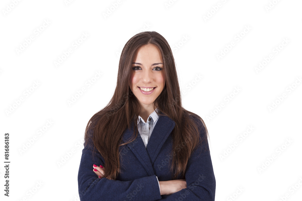 portrait of attractive girl isolated portrait of attractive girl isolated