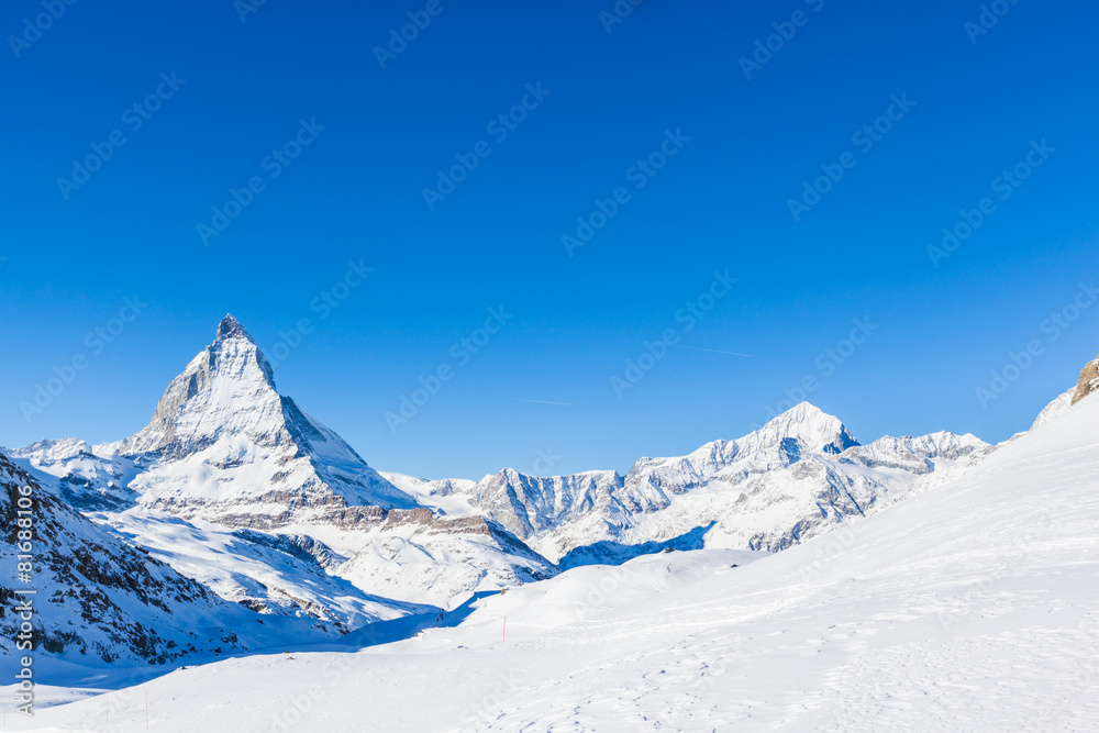 Matterhorn and Weisshorn
