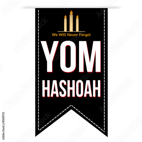 Jewish Yom HaShoah banner design