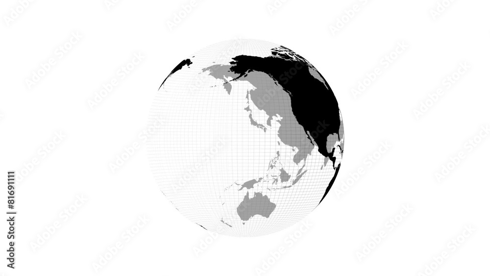 Rotating Earth globe.  Loopable 
