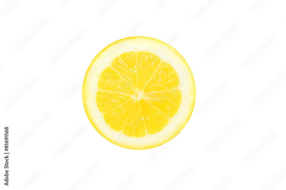 yellow lemon in a cut