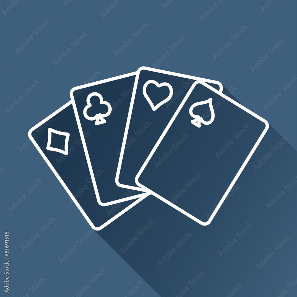 Vector flat isolate game cards icon. Eps10 Vector flat isolate game cards icon. Eps10