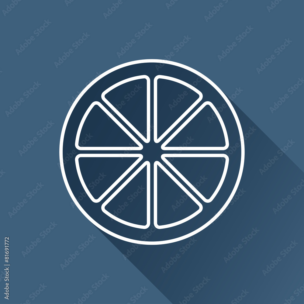 Vector flat citrus icon isolated outline. Eps10