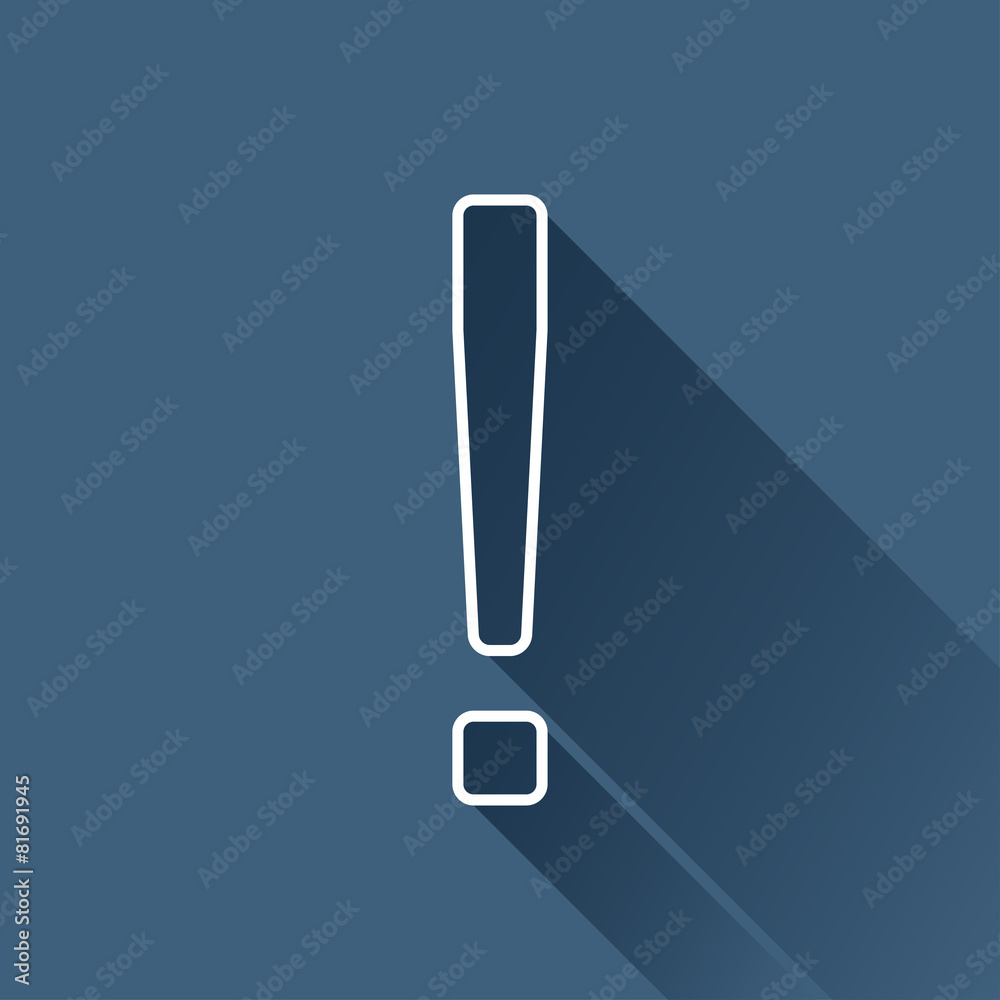 Vector flat exclamation mark icon outline. Eps10 Vector flat exclamation mark icon outline. Eps10