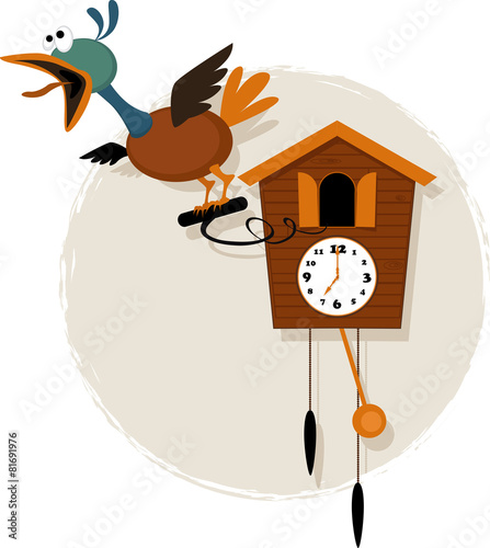 Cartoon cuckoo clock