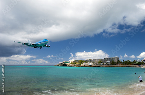 Landing at Princess Juliana international airport, Sint Maarten