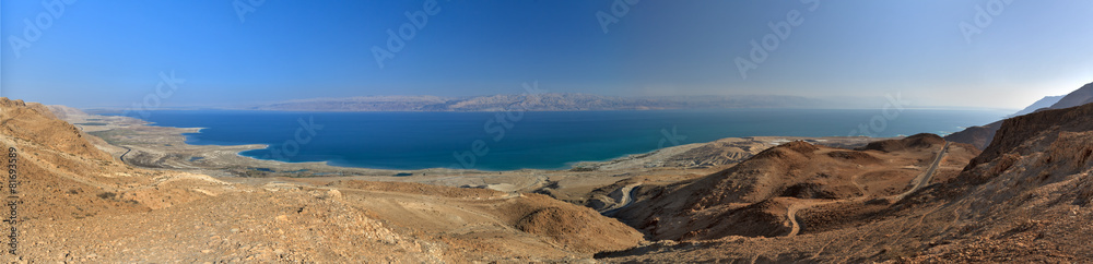 Panorama of Dead Sea in January Panorama of Dead Sea in January