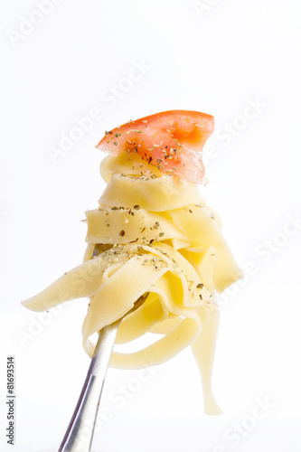 pasta rolled on fork photo