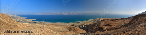 Panorama of Dead Sea in January