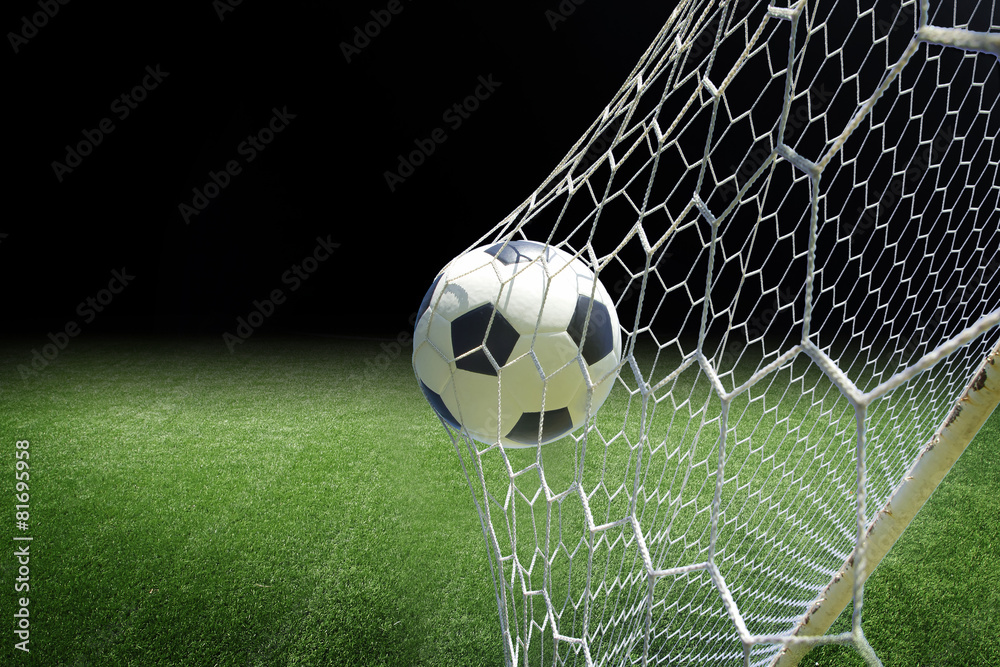 Obraz premium soccer ball in goal