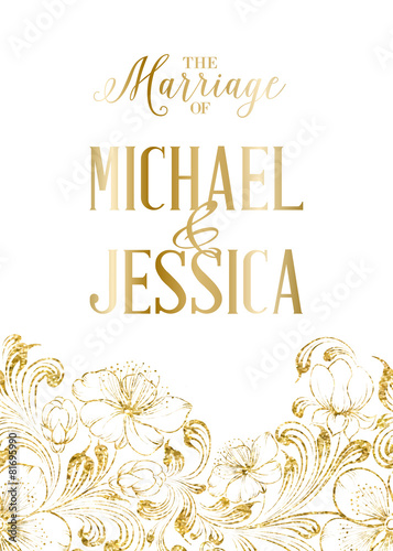Marriage card template.