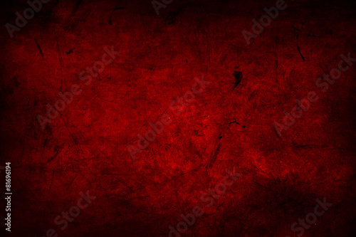 Obraz na plátne Dark grunge textured red concrete wall background