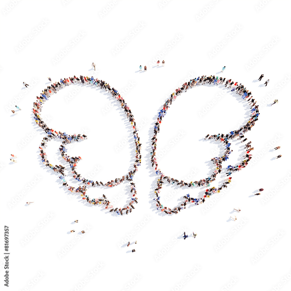 people in the form of wings. people in the form of wings.