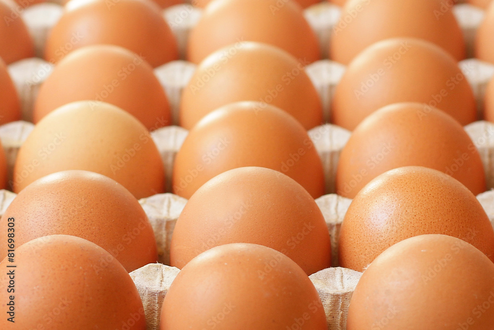 Farmers raw eggs in a tray Farmers raw eggs in a tray