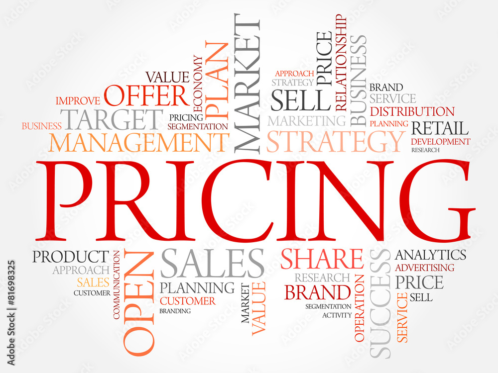 Fototapeta premium Pricing word cloud, business concept