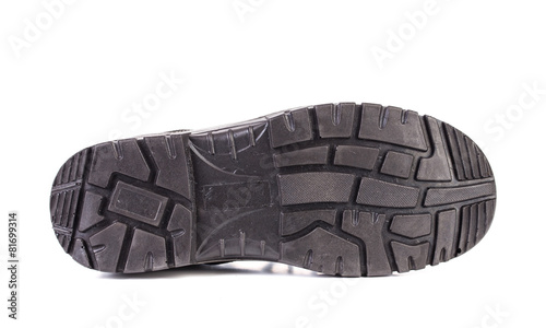 Black shoe sole.
