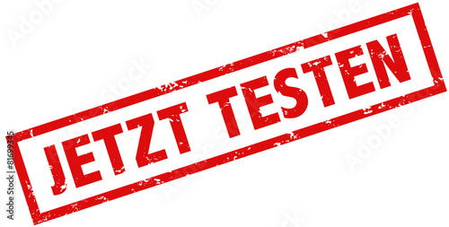 Jetzt testen stempel rot