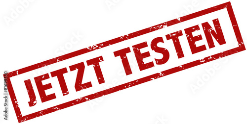 Jetzt testen stempel rot