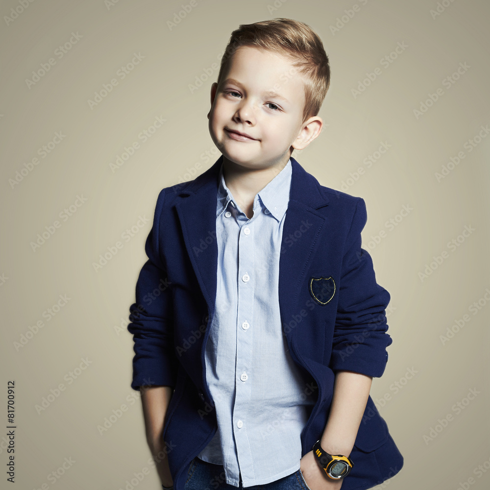 fashionable little boy.stylish child in suit StockFoto Adobe Stock