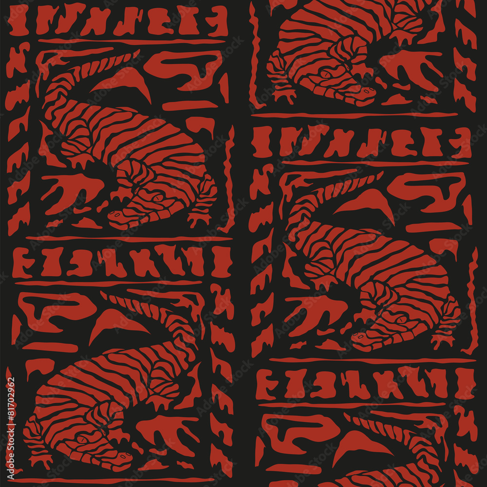 Naklejka premium Seamless background with Crocodile Pattern