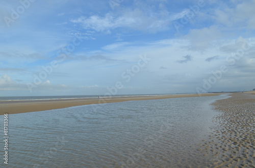clouds over Belgian beach and sea © lembrechtsjonas