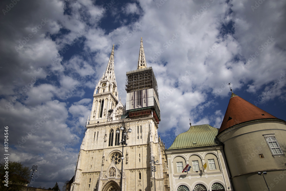 Fototapeta premium kaptol - part of zagreb