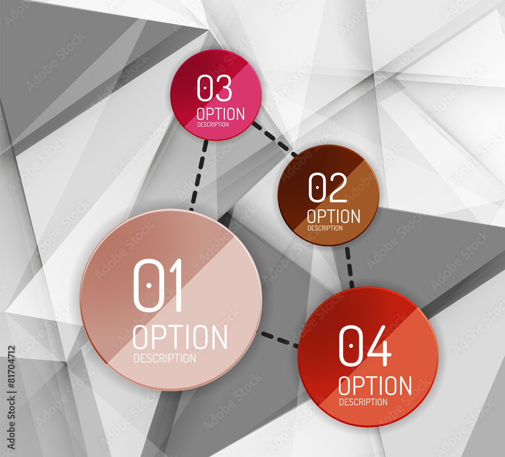 Business geometric option steps infographics Business geometric option steps infographics
