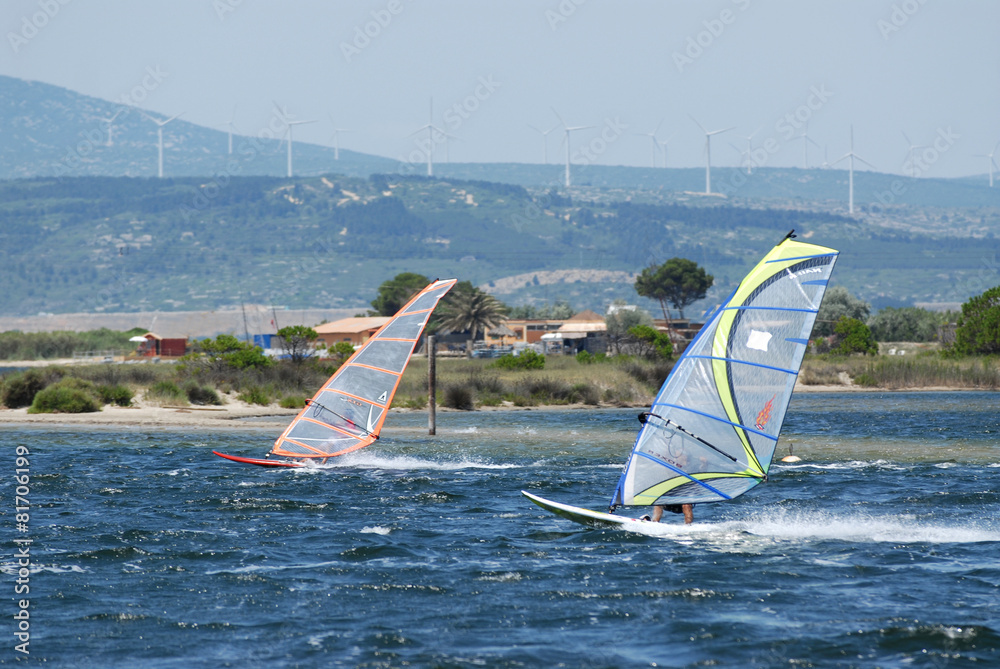Naklejka premium windsurf
