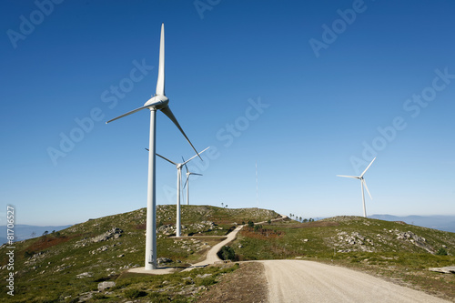 Modern wind energy - Stock image