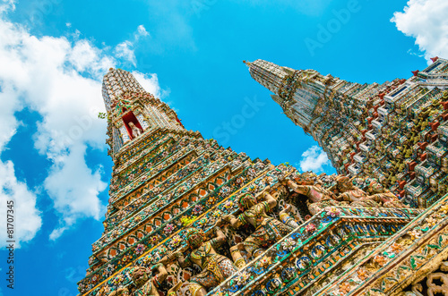 Canvas Print Colorfull Wat Arun, Bangkok, Thailand