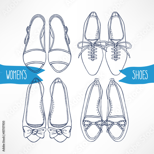 Set with sketch shoes