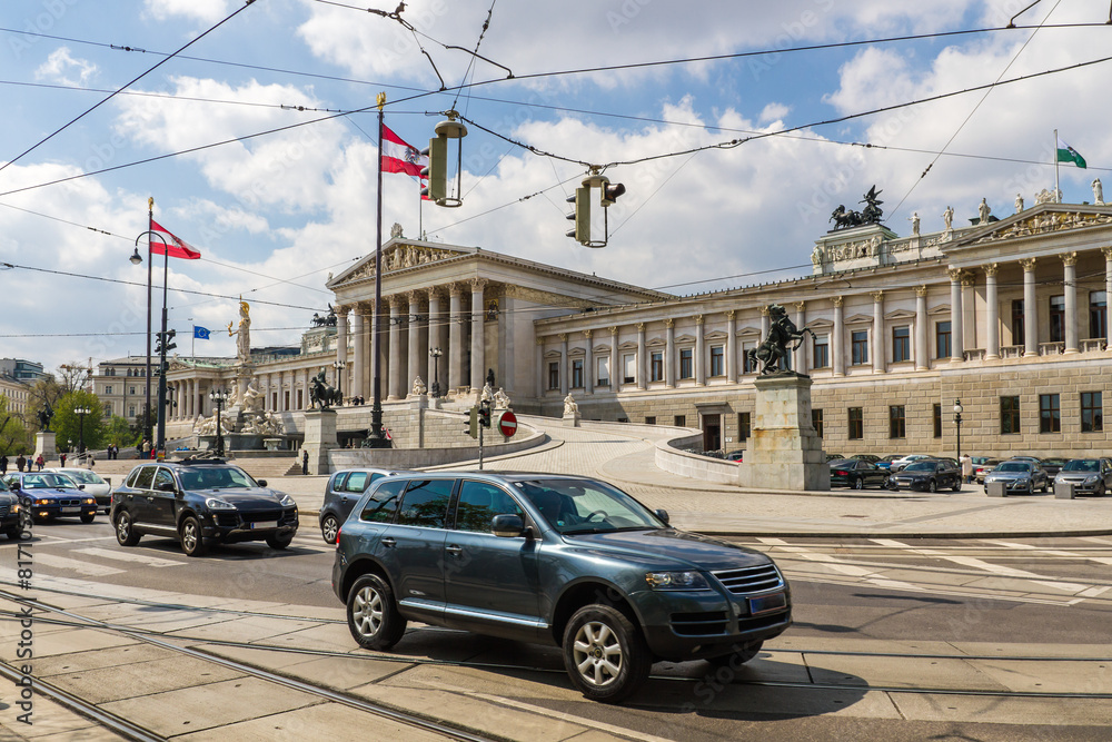 Австрийский парламент (Parlamentsgebäude). Вена. Австрия