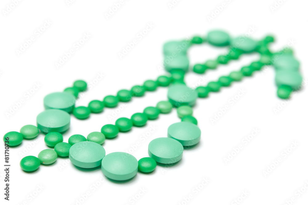 Currency sign of tablets, isolated. Healthcare concept. Currency sign of tablets, isolated. Healthcare concept.