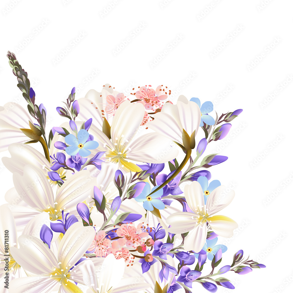 Floral background with flowers Floral background with flowers