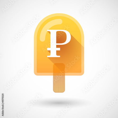 Ice cream icon with a ruble sign