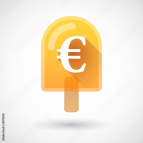 Ice cream icon with an euro sign