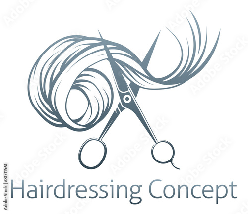 Hairdressers Scissors Concept