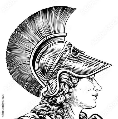 Fotografie, Obraz Ancient Greek Warrior Woman