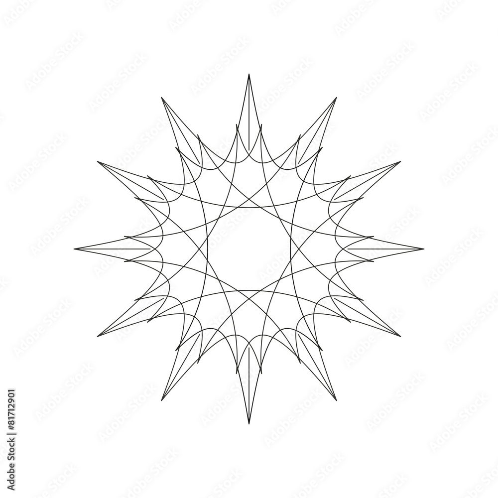 Geometric decoration shape, ornament mandala line design Geometric decoration shape, ornament mandala line design