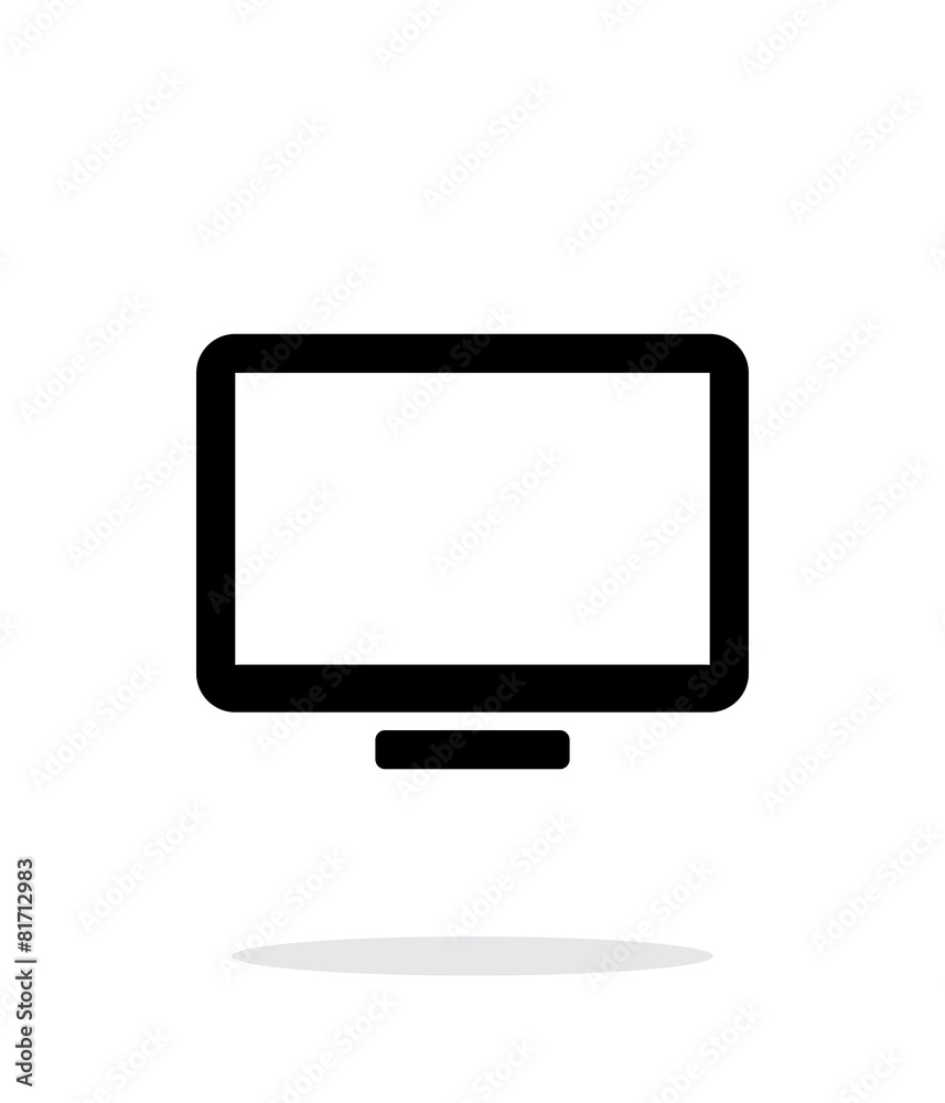 Monitor screen simple icon on white background. Monitor screen simple icon on white background.