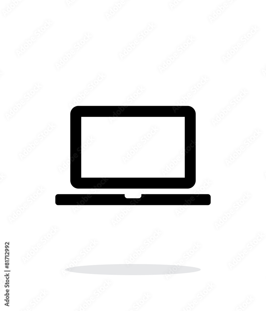 Laptop screen simple icon on white background. Laptop screen simple icon on white background.
