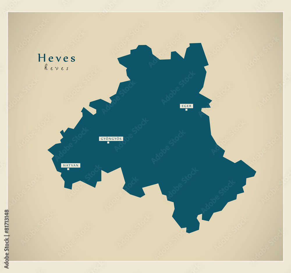 Modern Map - Heves HU