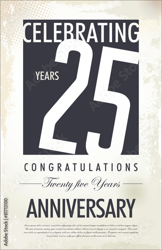 Anniverasary background, 25 years