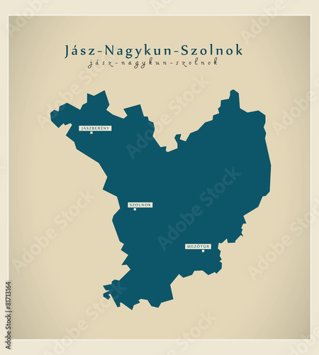 Modern Map - Jasz Nagykun Szolnok HU photo