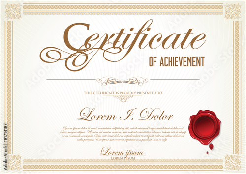 Certificate template