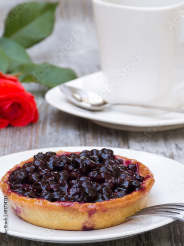 Blueberry Pie with Decoration